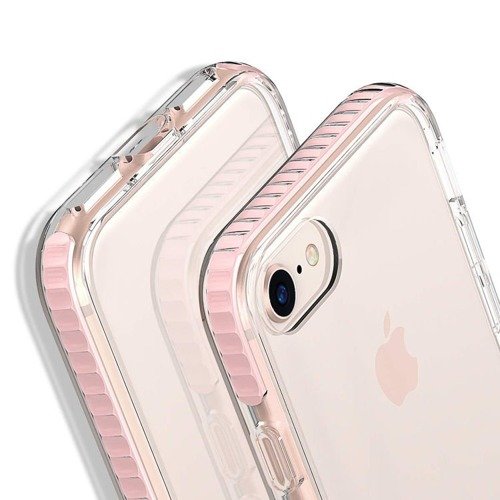 ETUI wstrząsoodporne do iPhone 5 5S SE - Double ShockProof Case (Pink)  + szkło ochronne ZOLTI GLASS